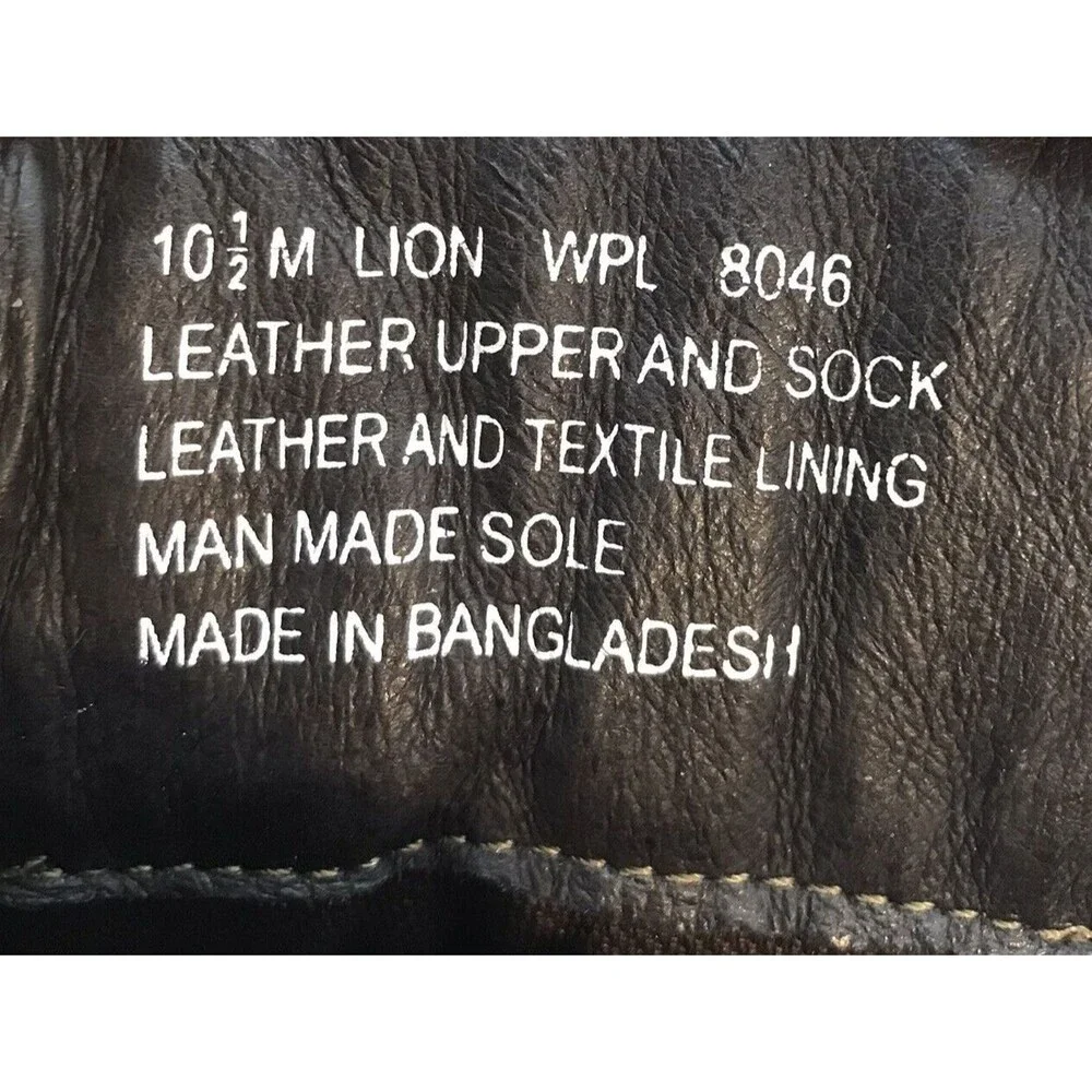 Alfani Lion 8046 Pebbled Brown Leather Lace-Up Fashion Boots Men's 10.5M Shoes